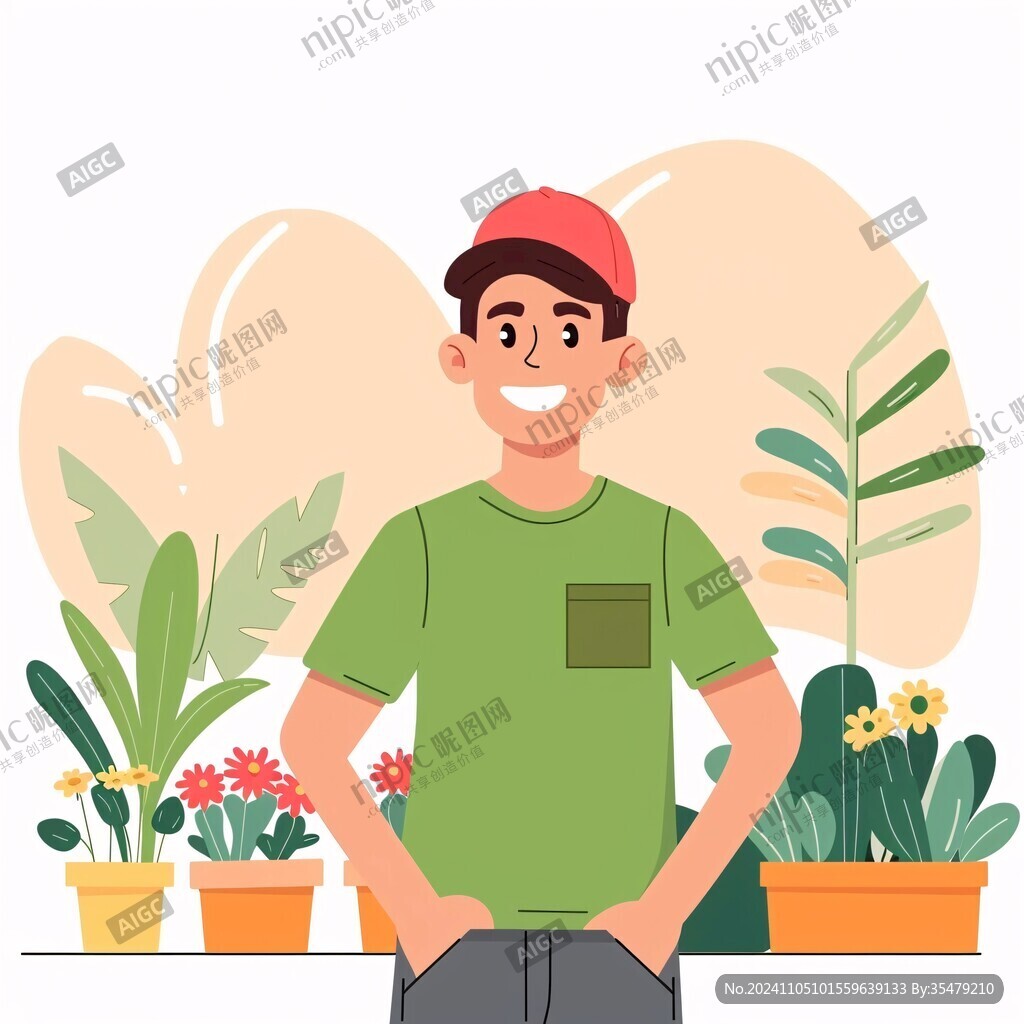 扁平風人物插畫