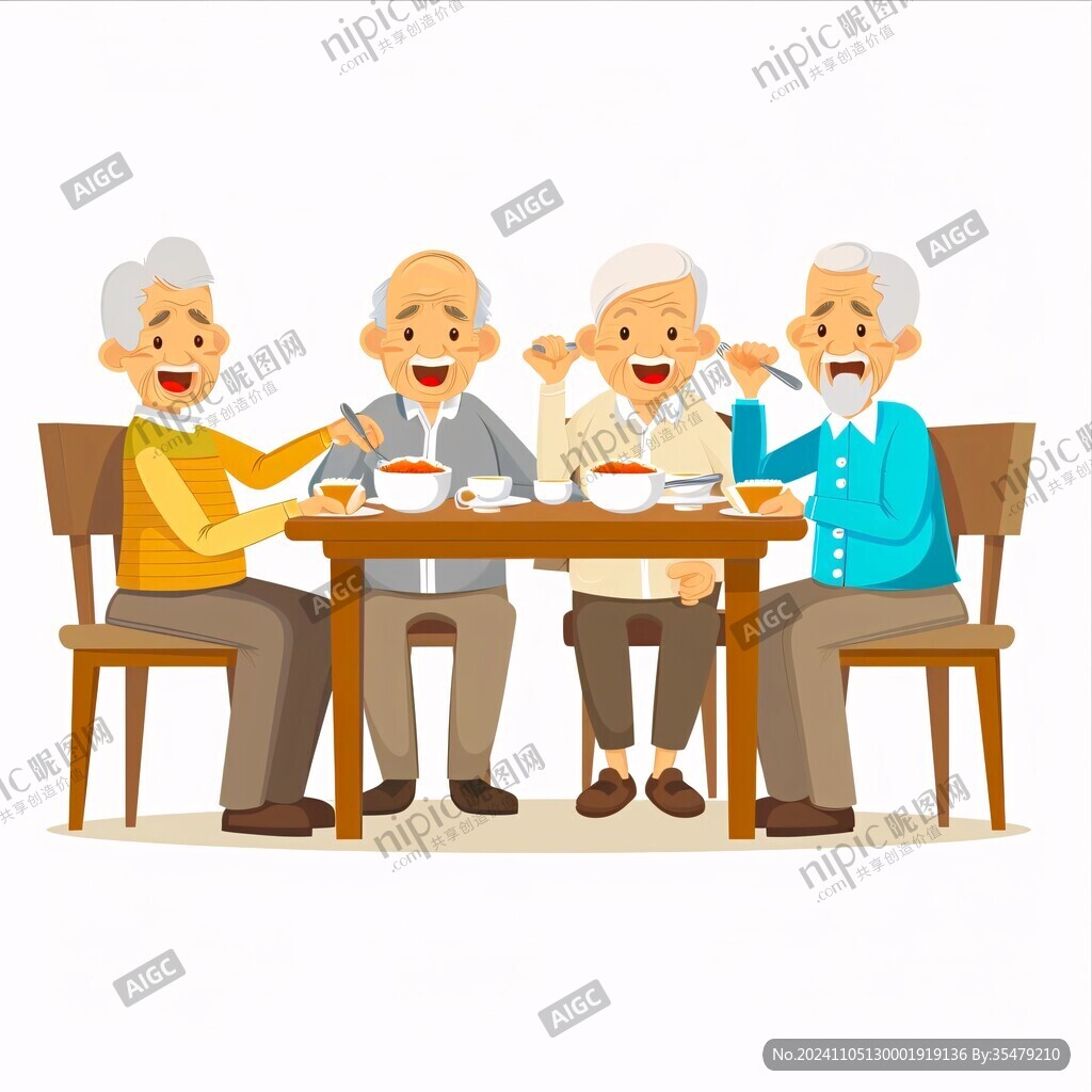 手繪一家人吃飯