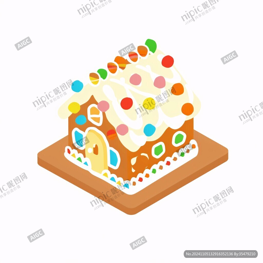 蛋糕描邊插畫