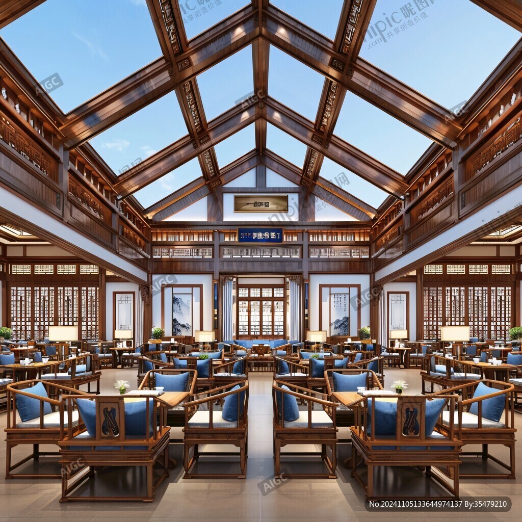 閱讀室閱覽室中式茶館