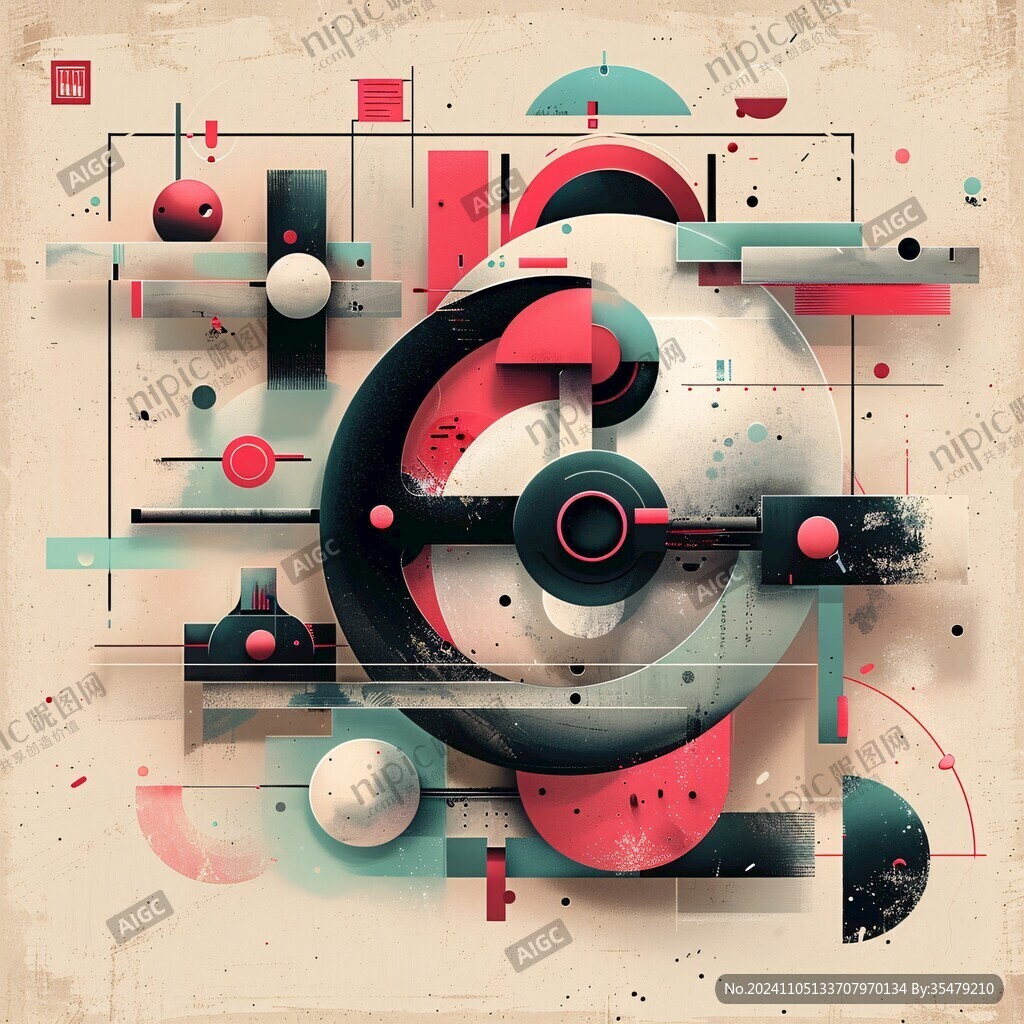 圓圈構(gòu)成插畫