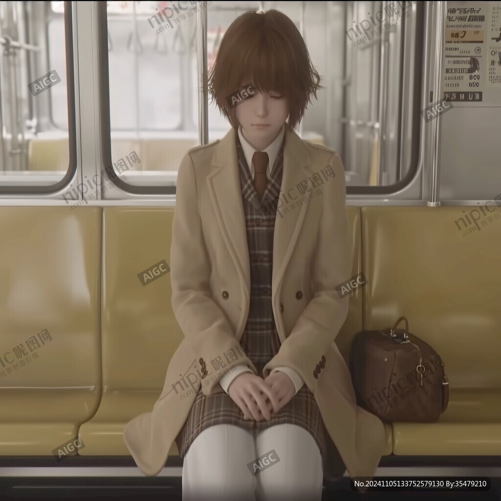 等地鐵的女孩
