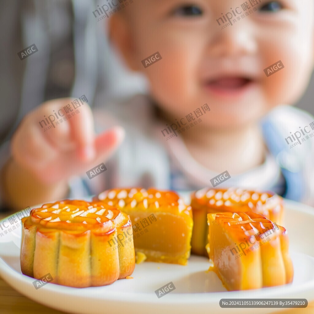 男孩月餅