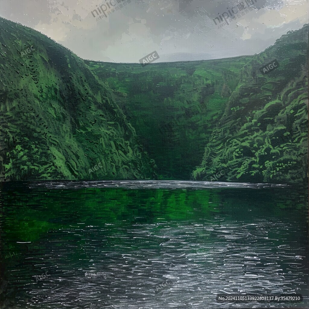 水塘立體畫