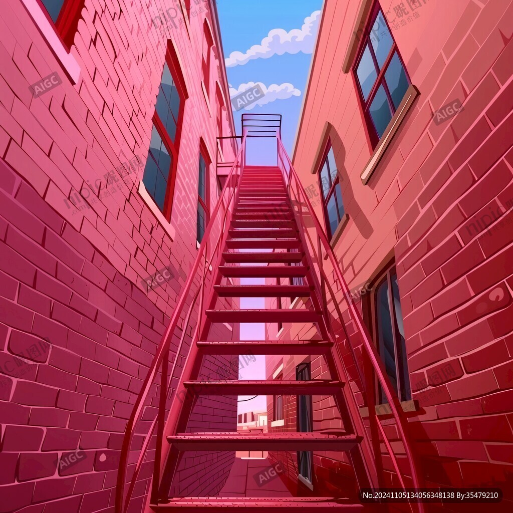 樓道插畫