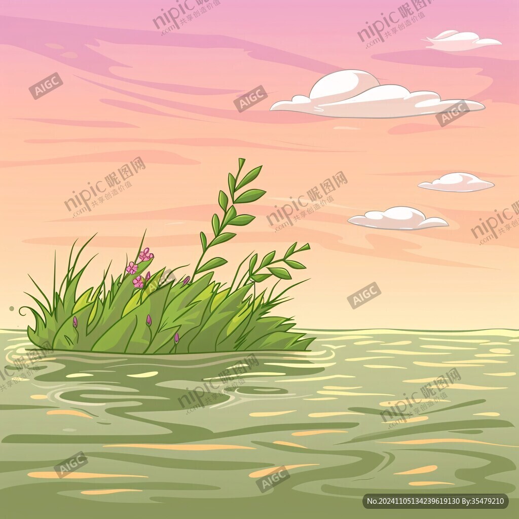 卡通水草