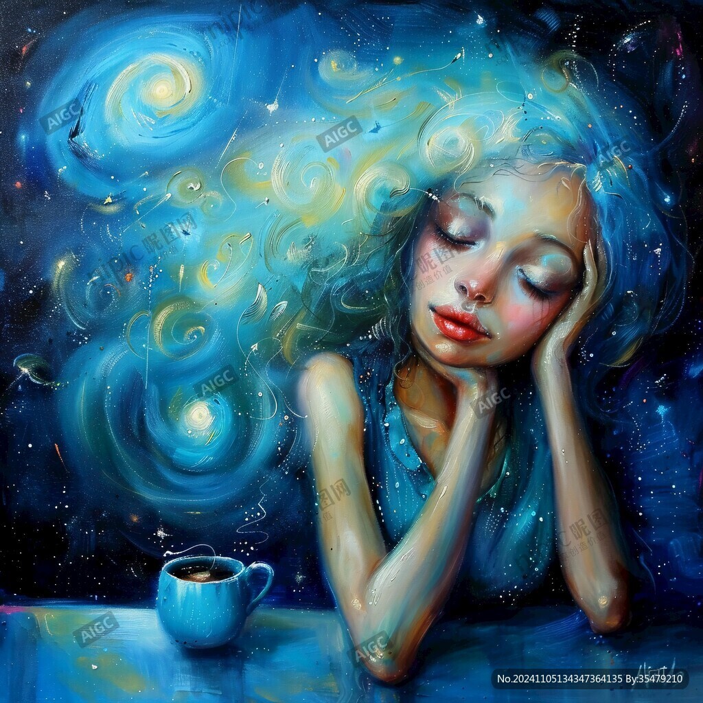 插畫夢(mèng)幻女孩