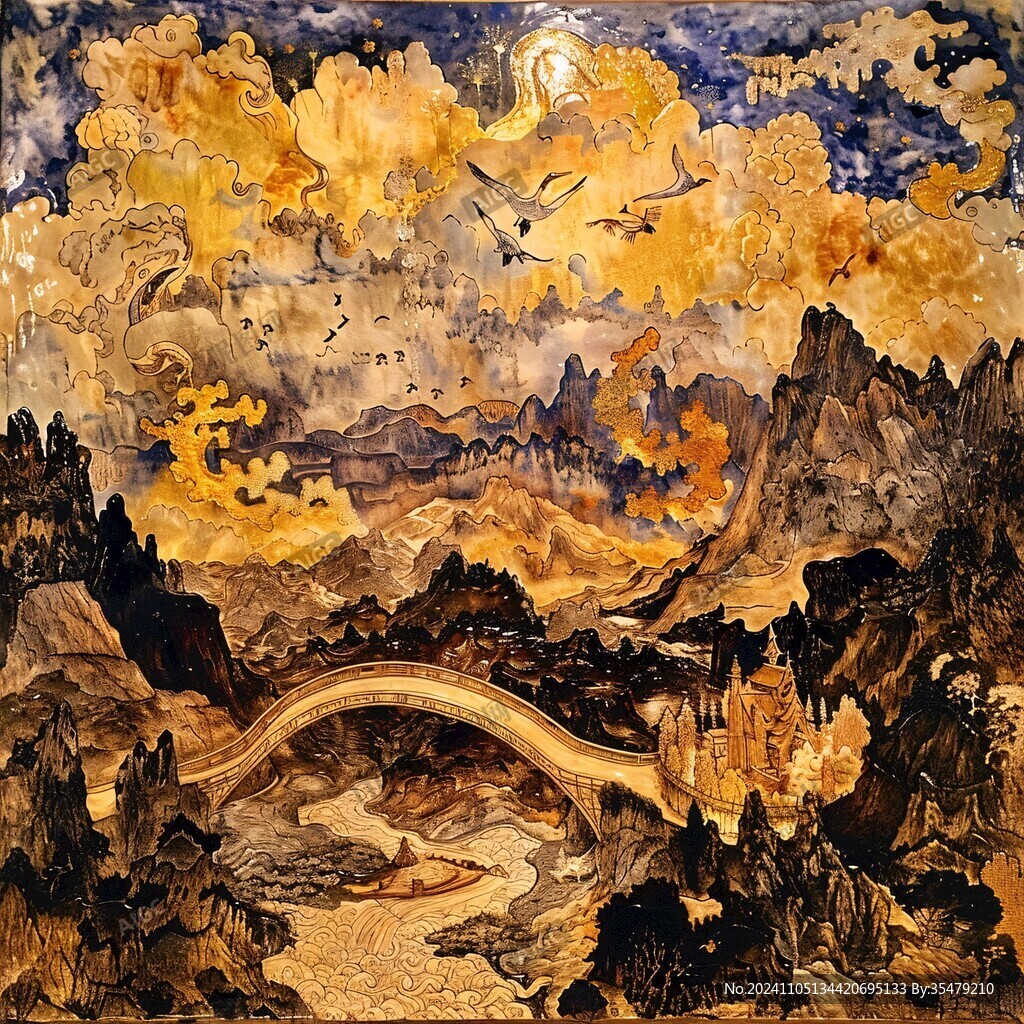 金光萬丈美術(shù)繪畫
