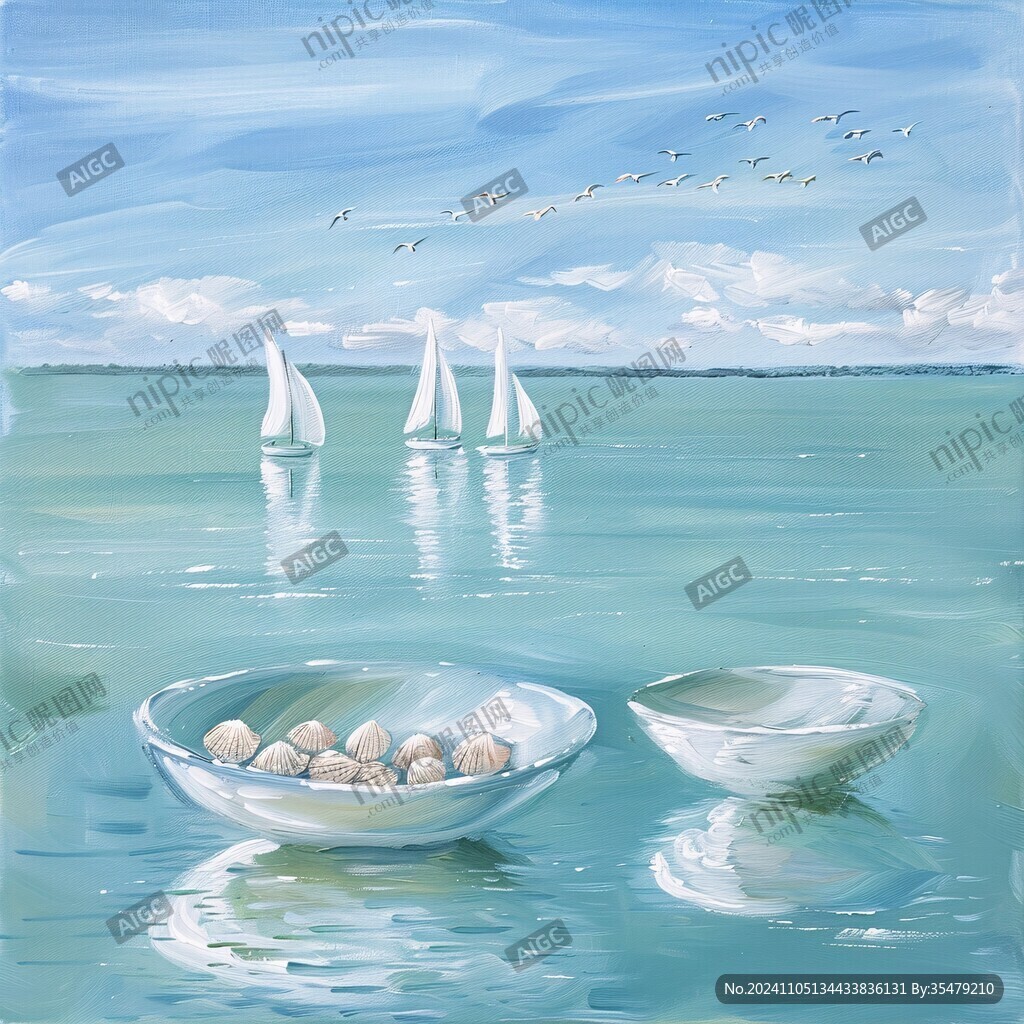 湖泊插畫