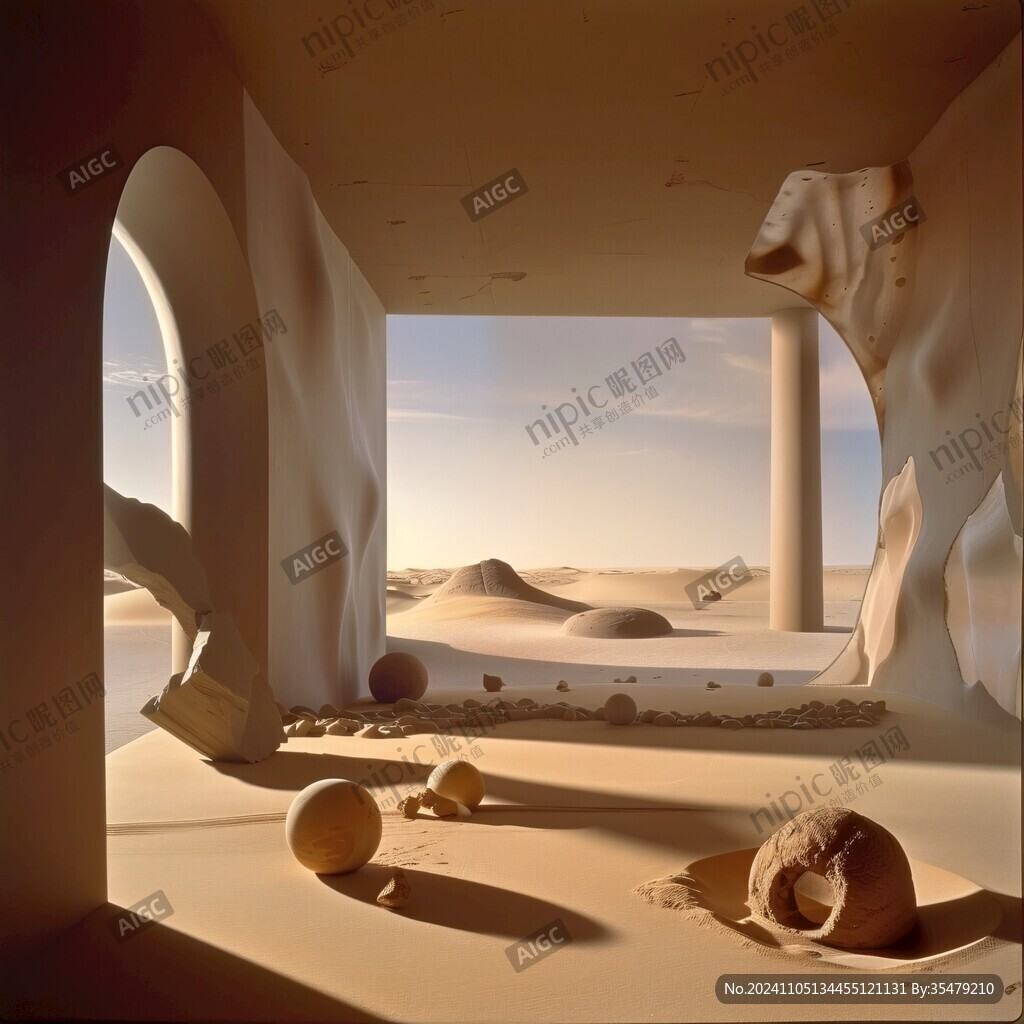 幻想的外星建筑與大窗戶