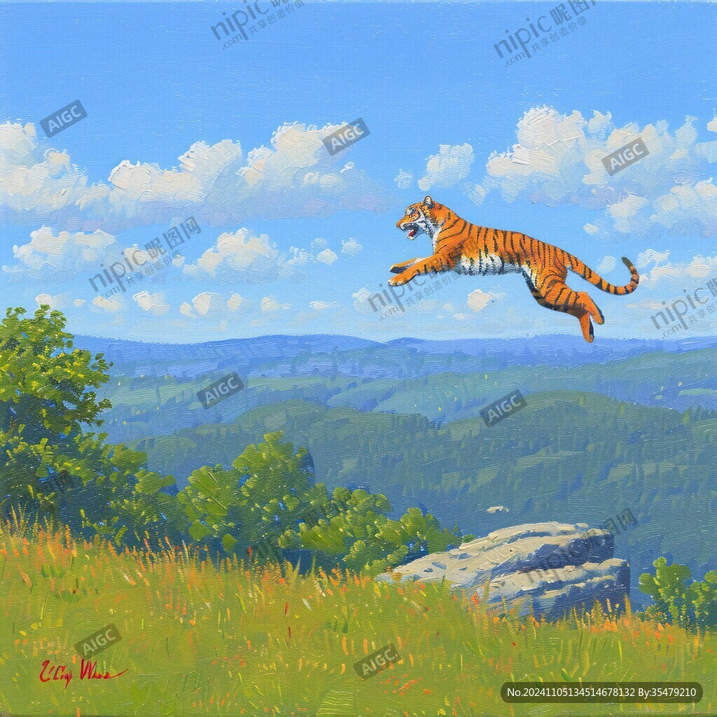 萌虎上山