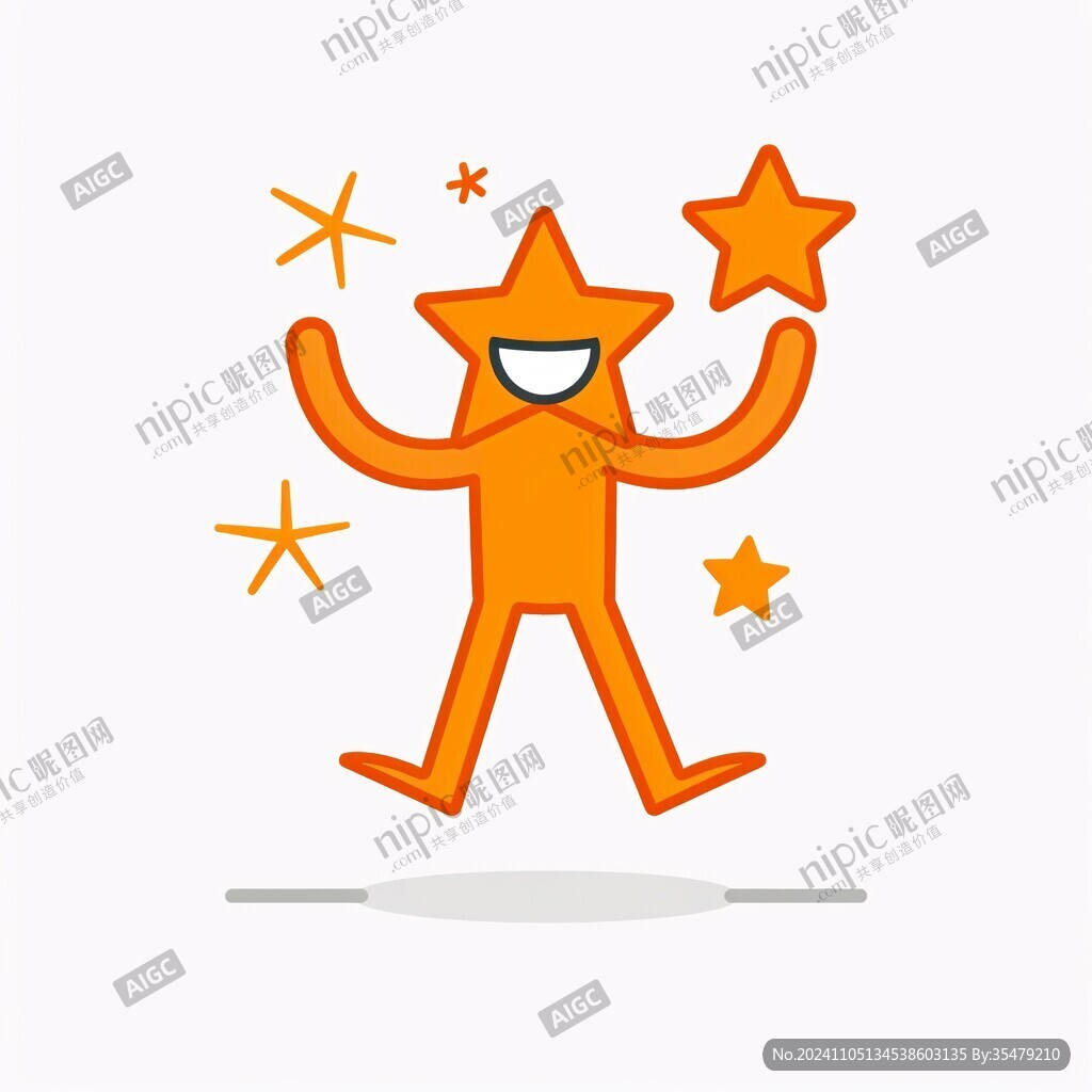 摘星星小人logo