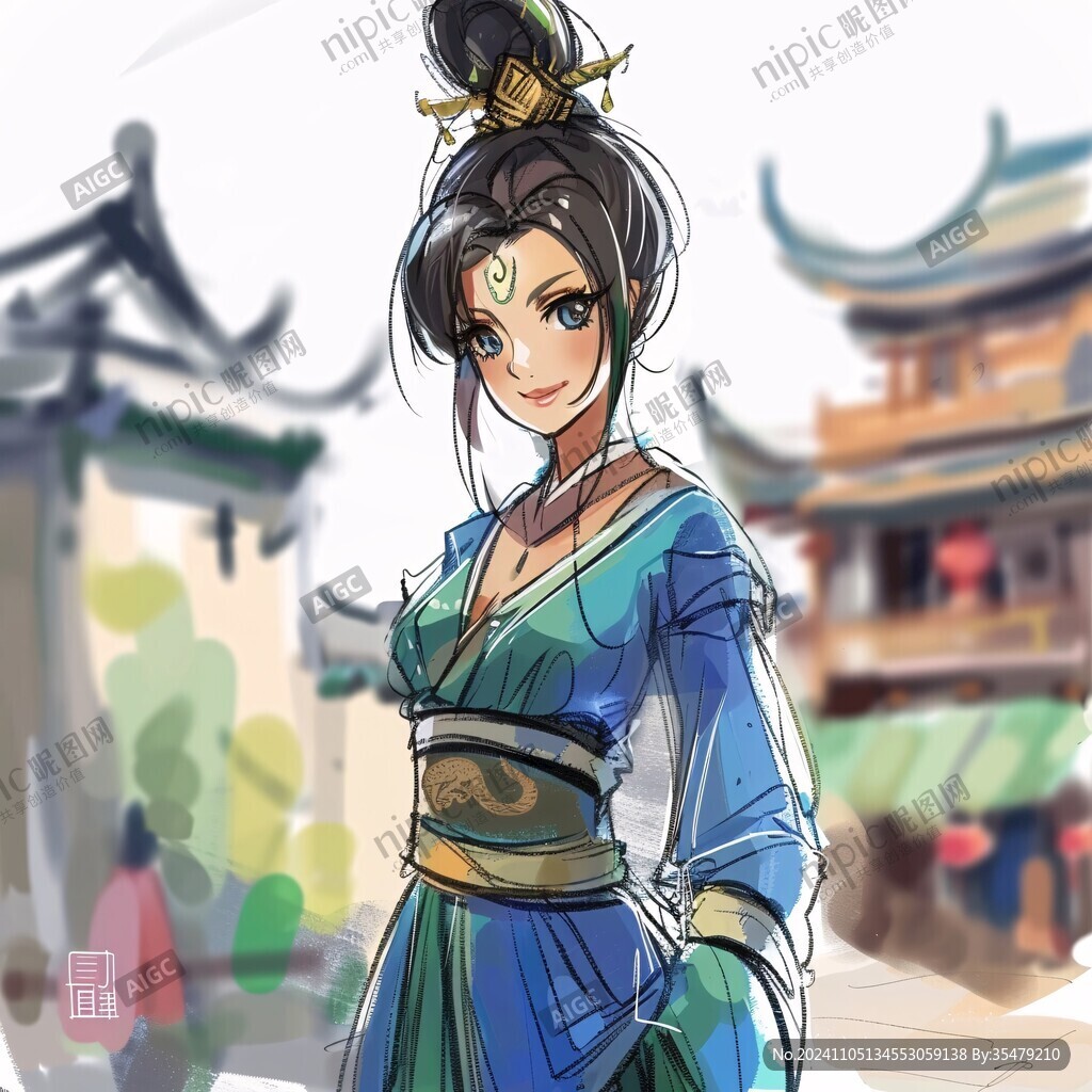 潯浦女插畫