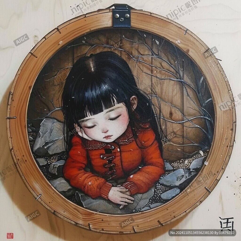 木桶魚壁畫