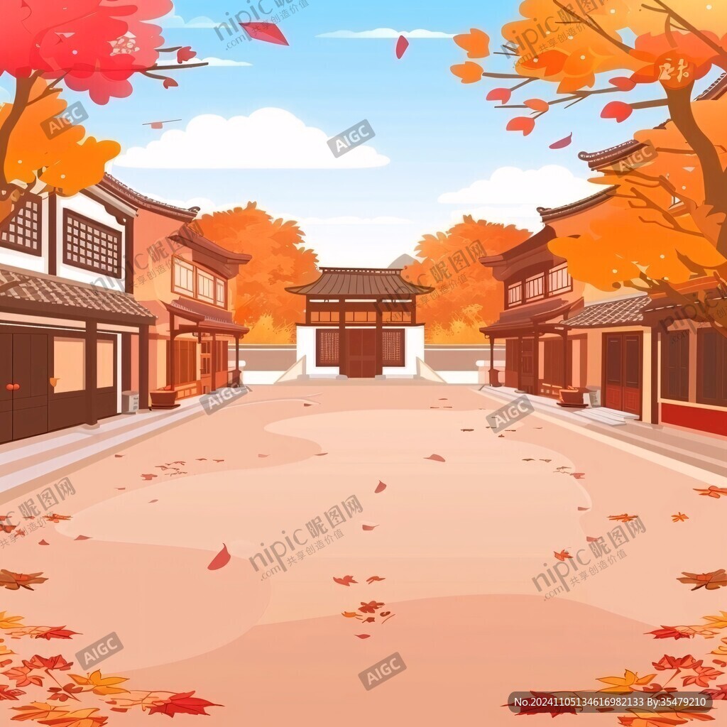 街道風(fēng)光秋天景色