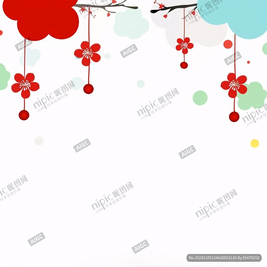 燈籠梅花背景圖