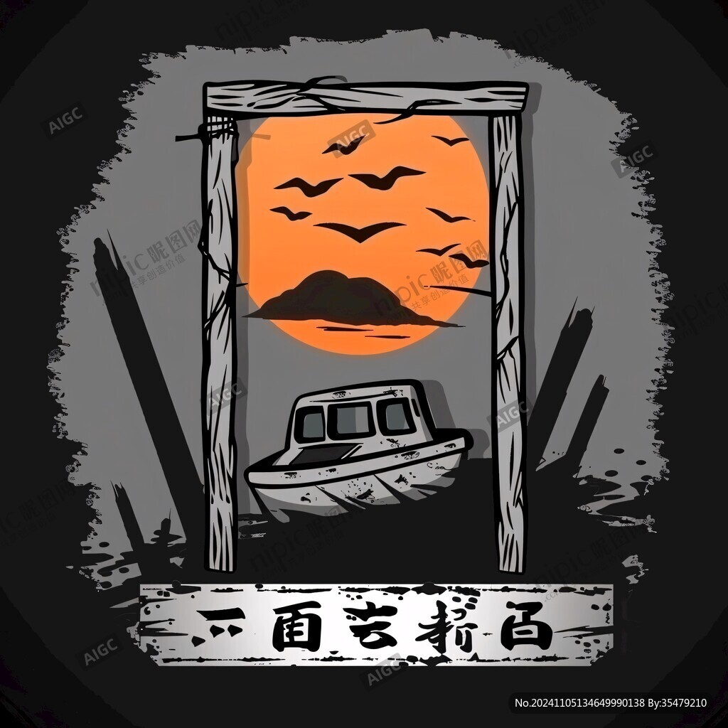 旱碼頭插畫
