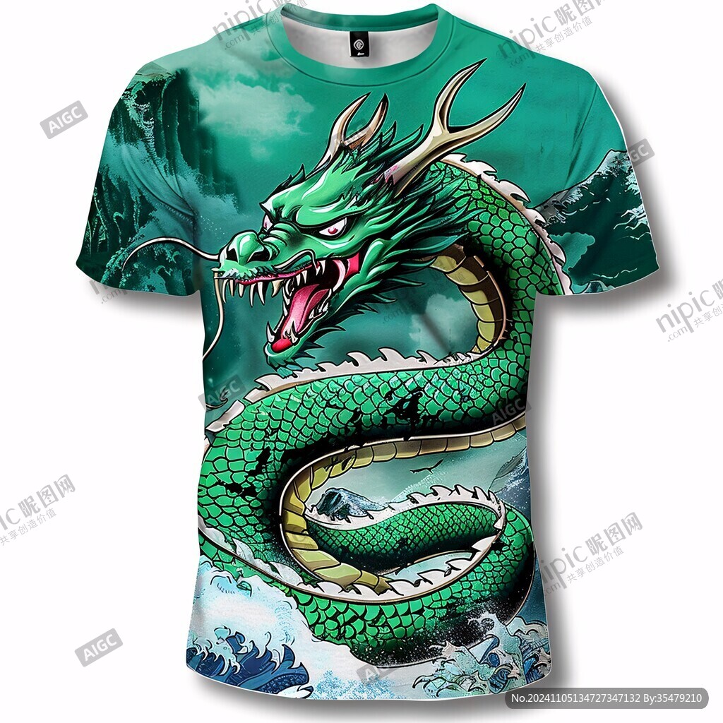 卡通龍服裝圖案