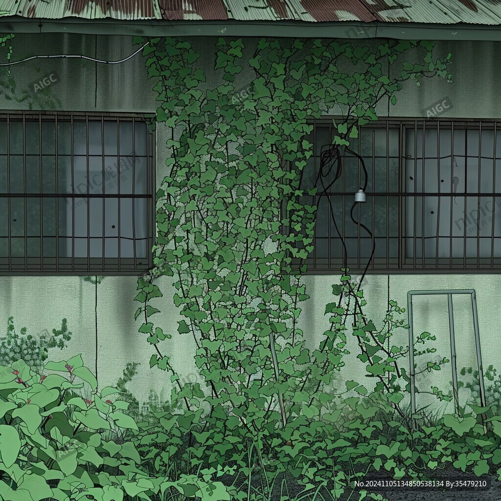 綠藤纏繞房屋