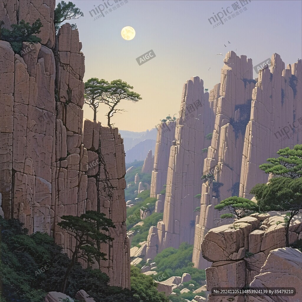 嵩山插畫