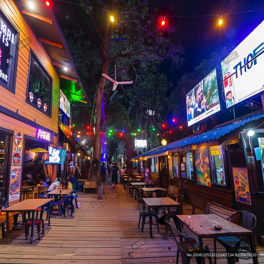 食街夜景