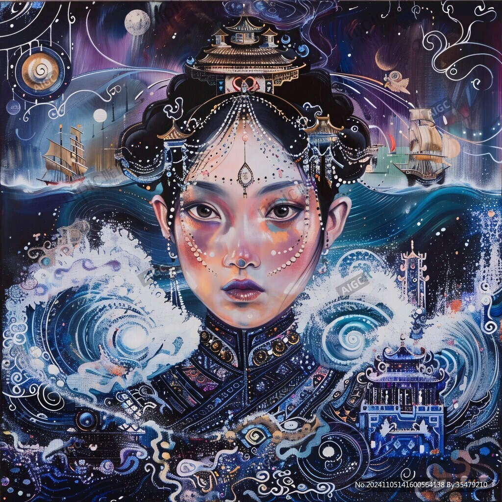 民族女孩原創(chuàng)插畫