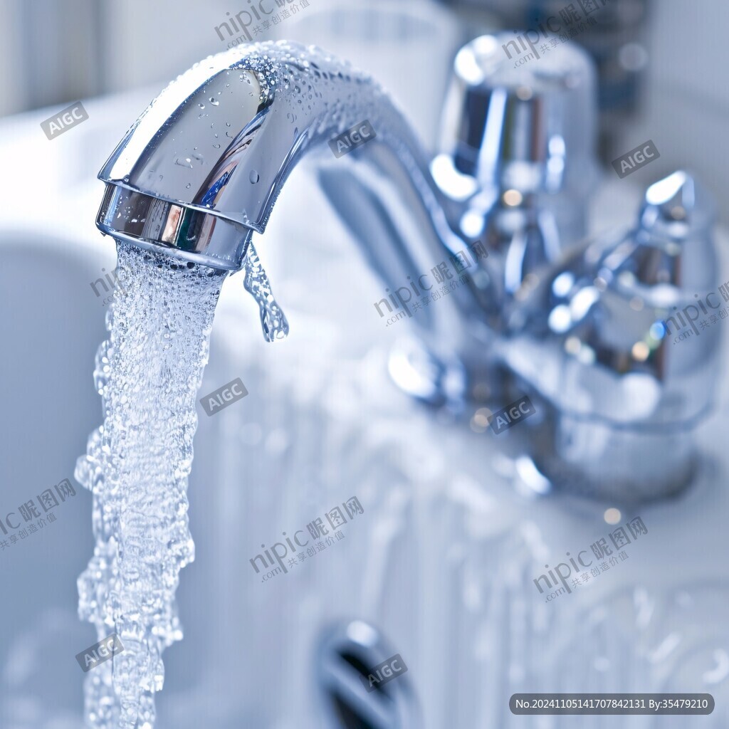 通水水龍頭放水