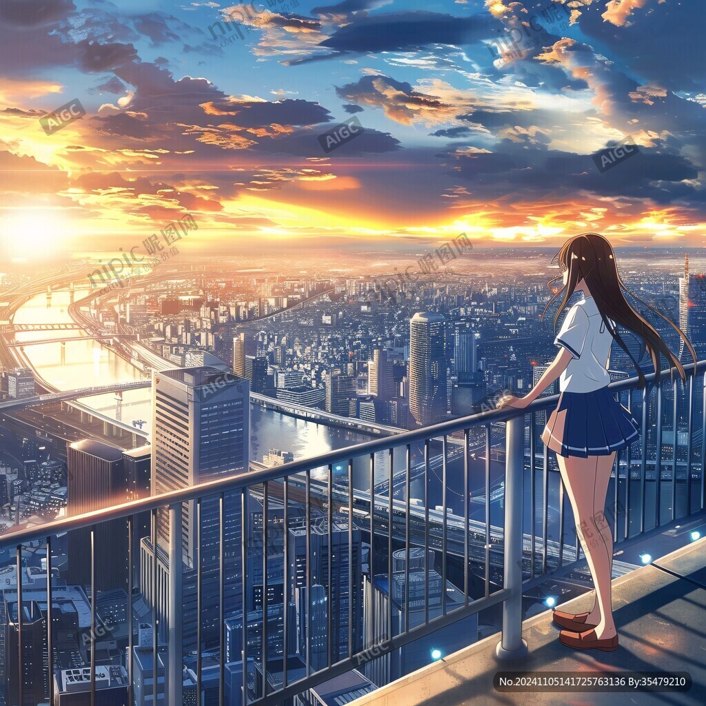 坐欄桿上的少女