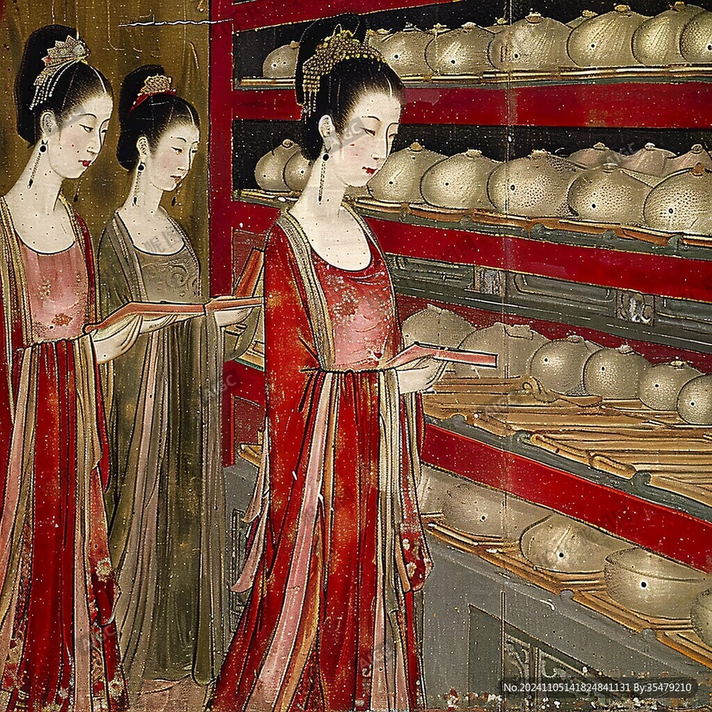 宮殿仕女建筑古代傳統(tǒng)