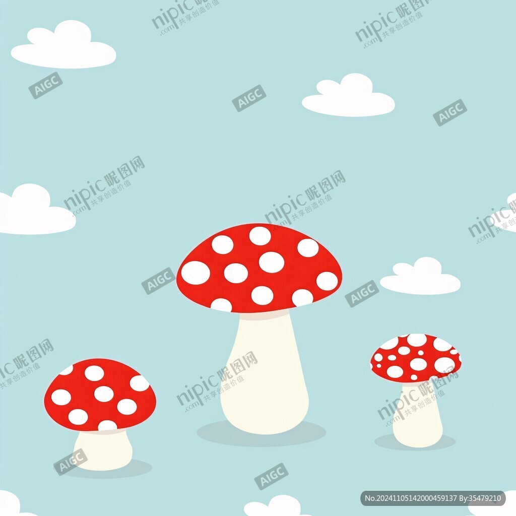 卡通蘑菇底紋