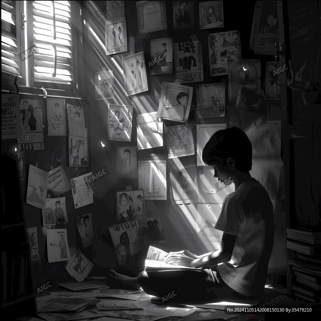 窗下讀書剪影