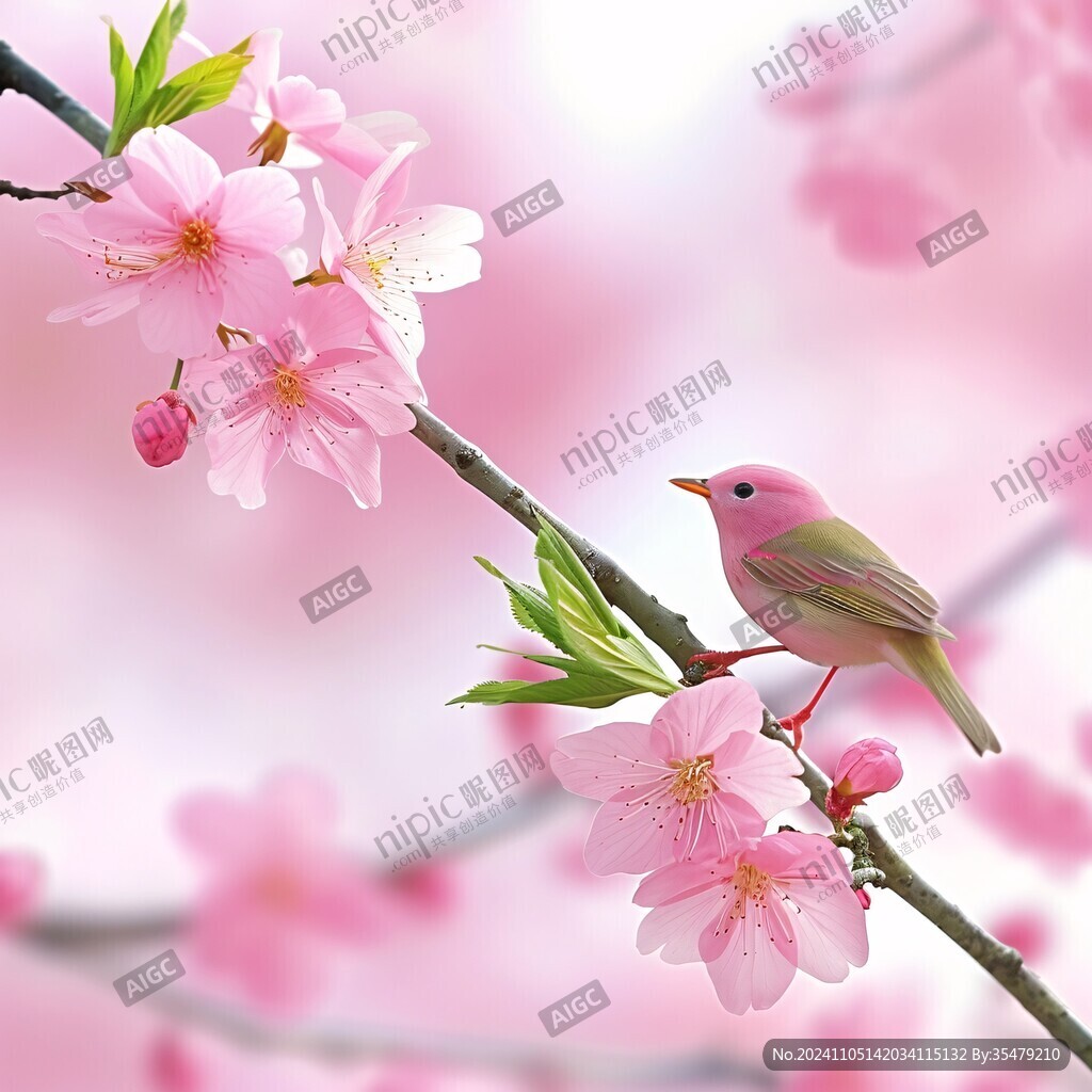 小鳥與櫻花