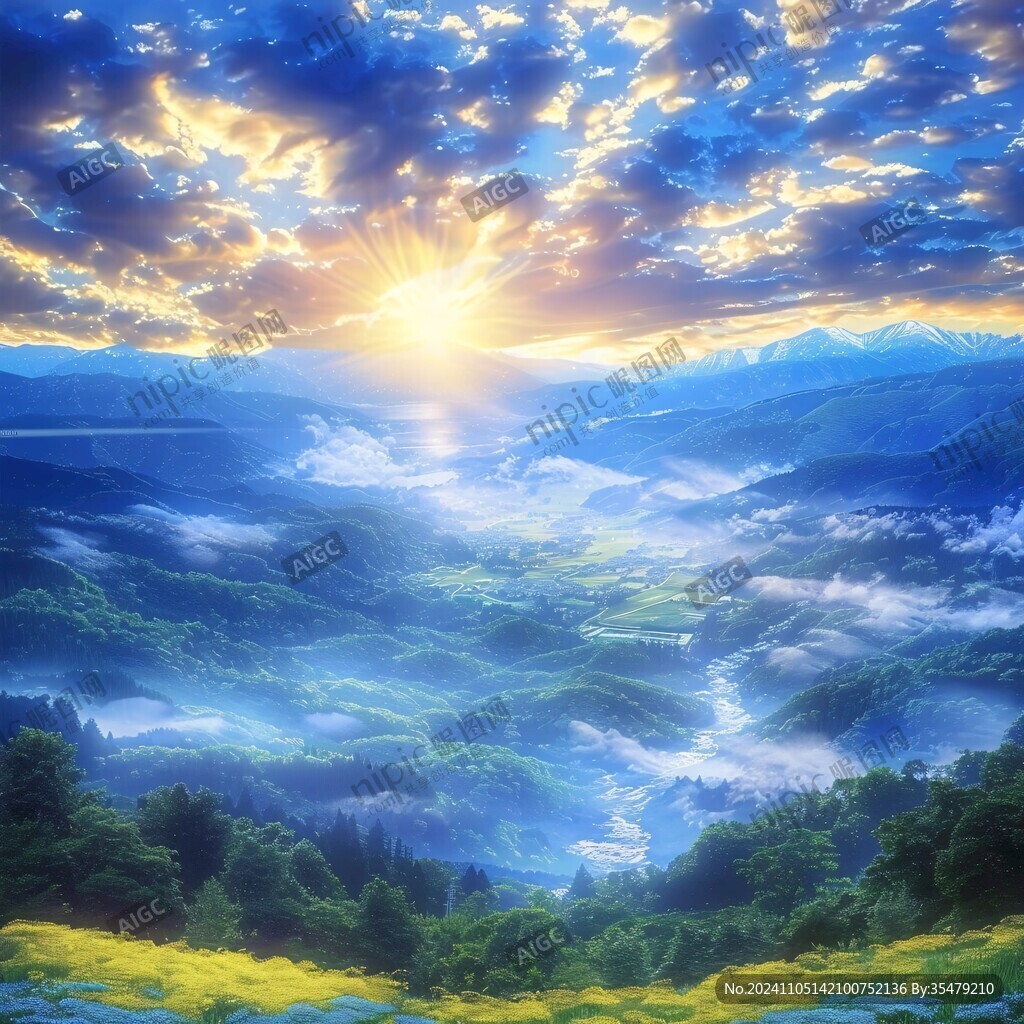 陽光云海景色