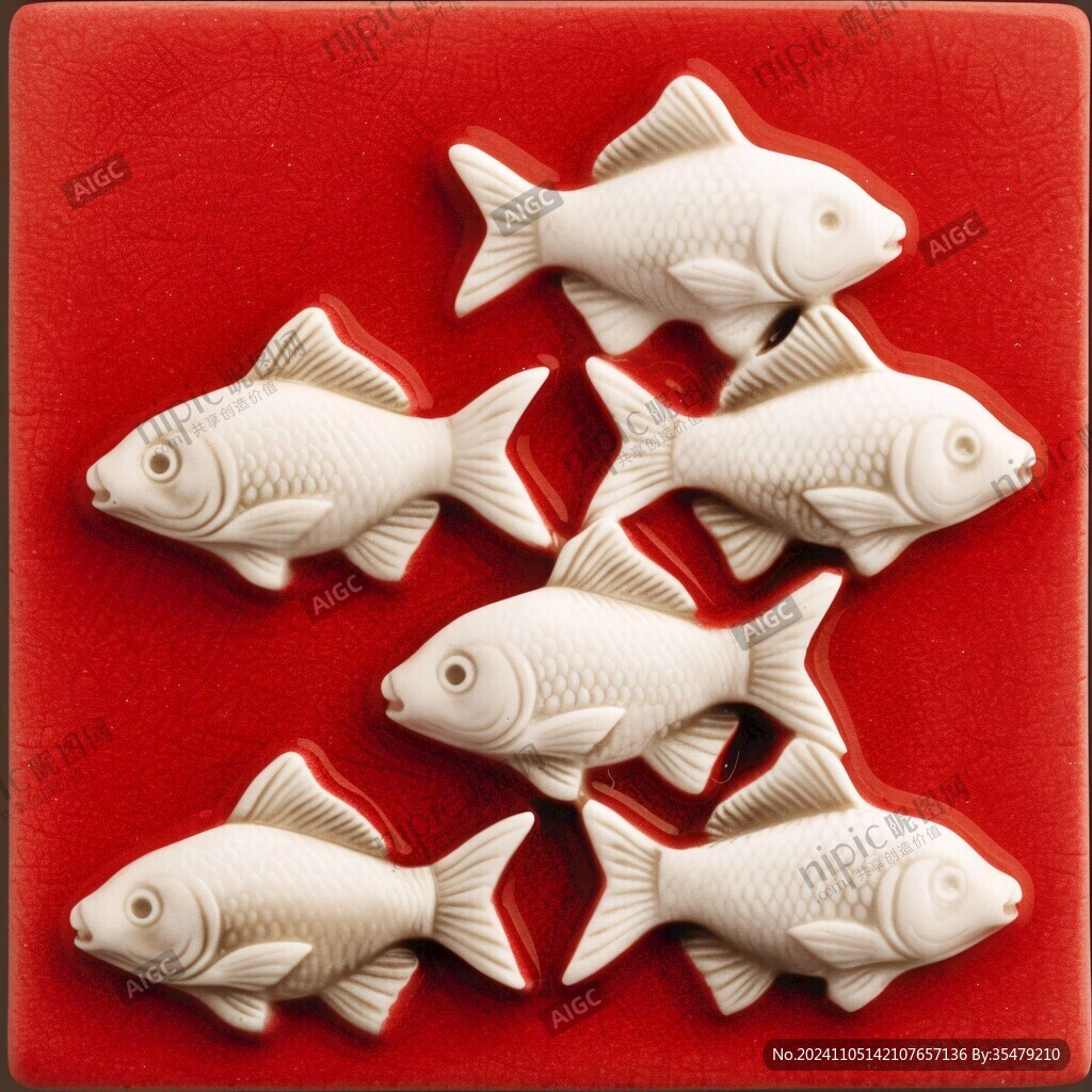 3d浮雕金魚鯉魚