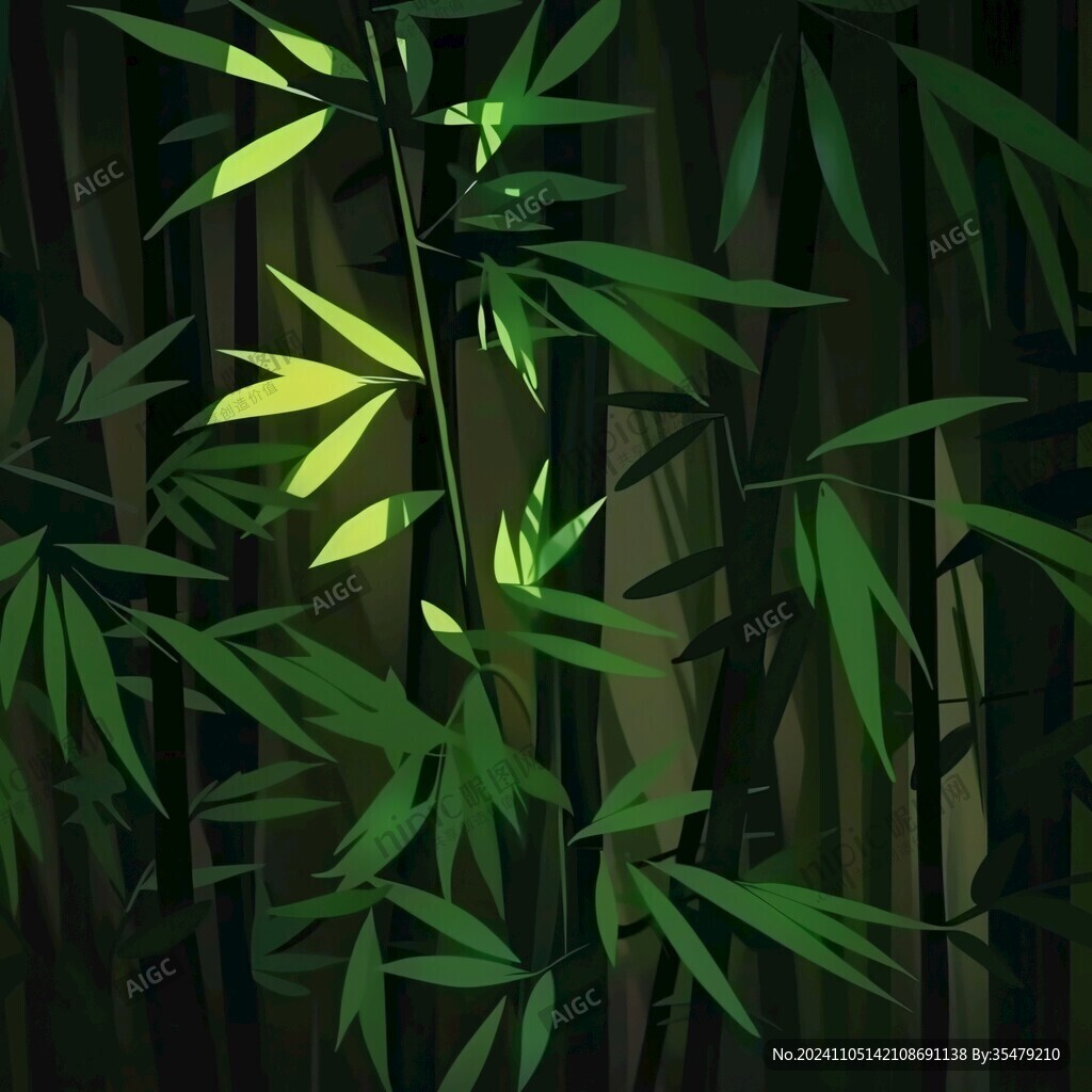 竹林背景插畫