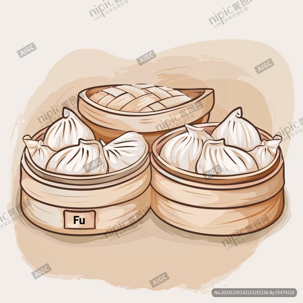小籠包插畫
