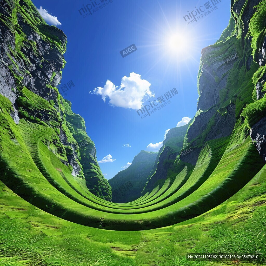 3d懸浮小山