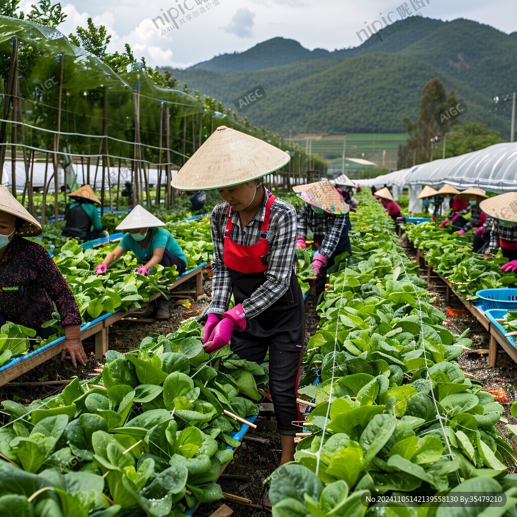 菜農(nóng)摘菜苔