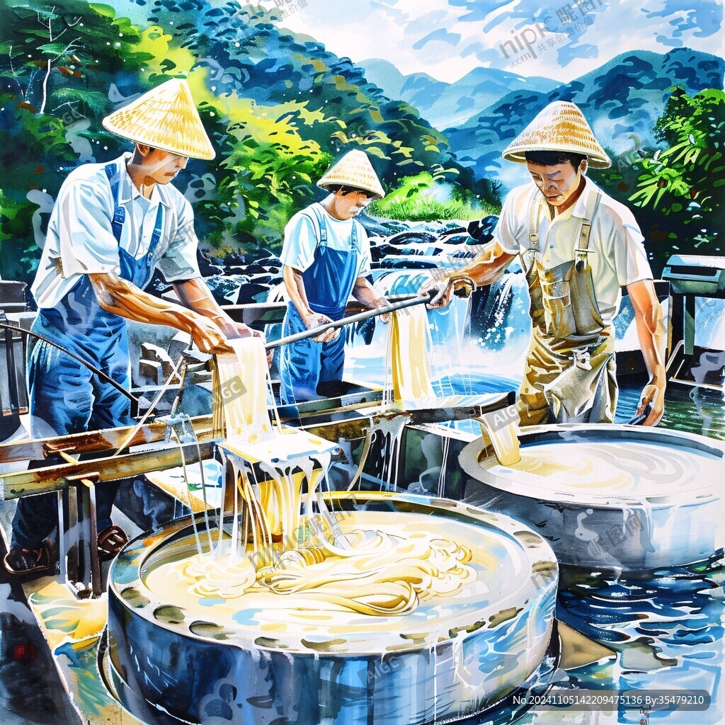粉條制作插畫(huà)