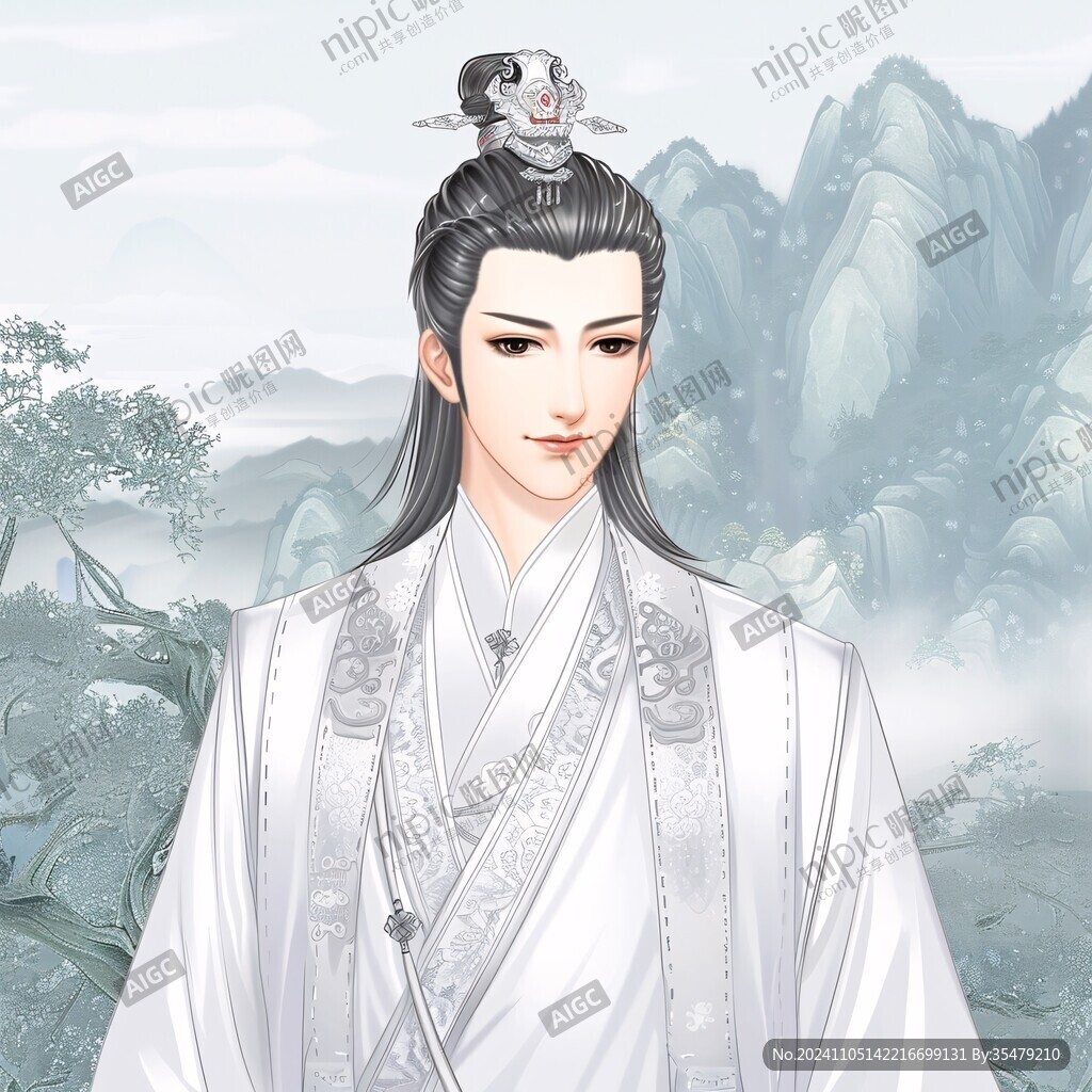 原創(chuàng)手繪古裝美男
