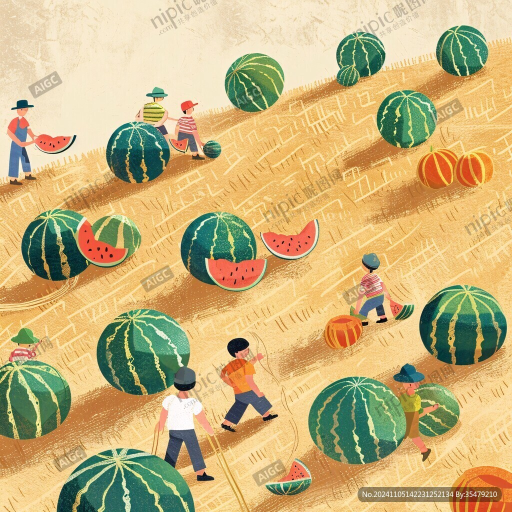 硒砂瓜插畫