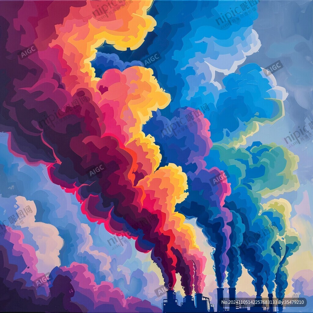 霧霾裝飾畫