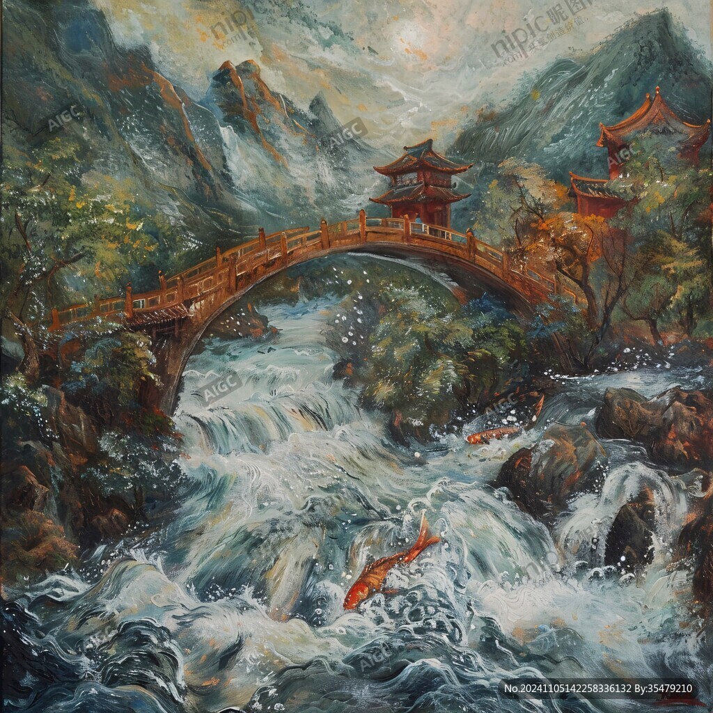 九華山油畫