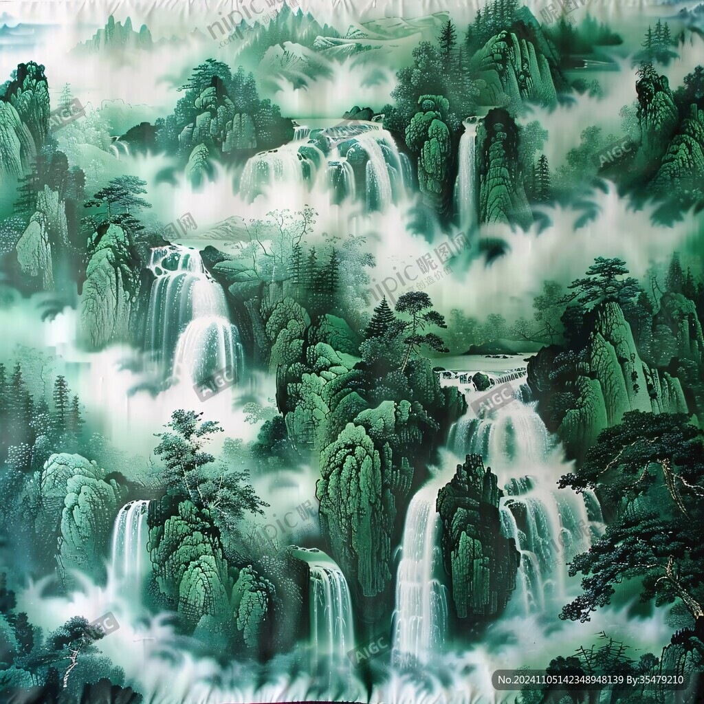 高山流水壁畫