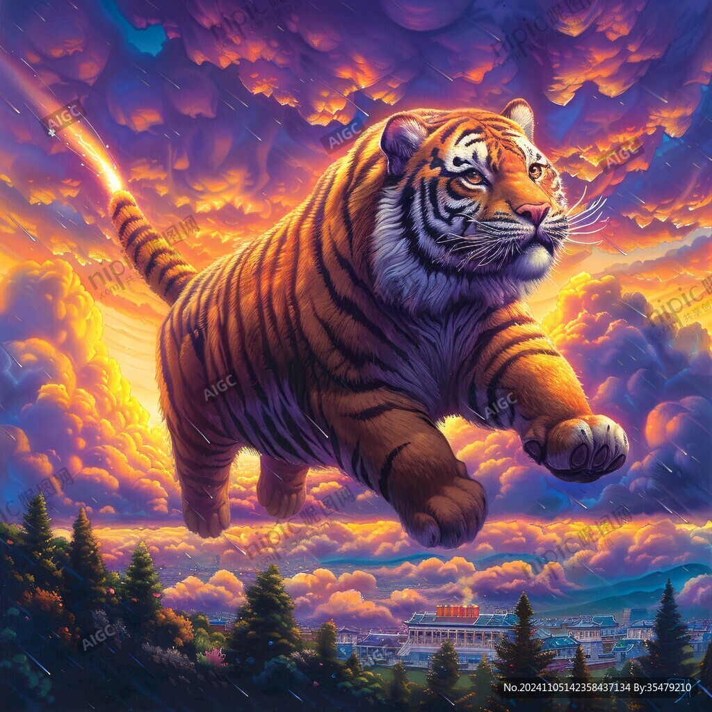 猛虎出山插畫