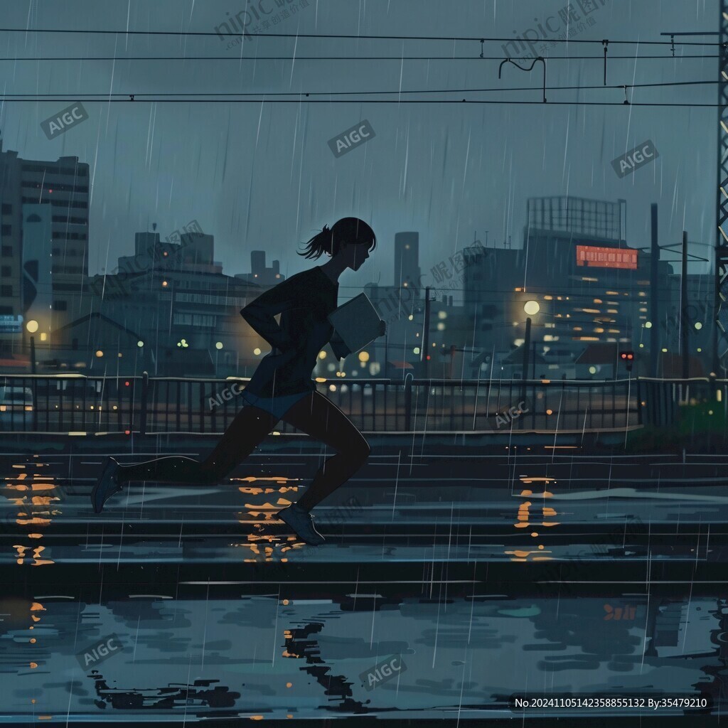 雨中奔跑