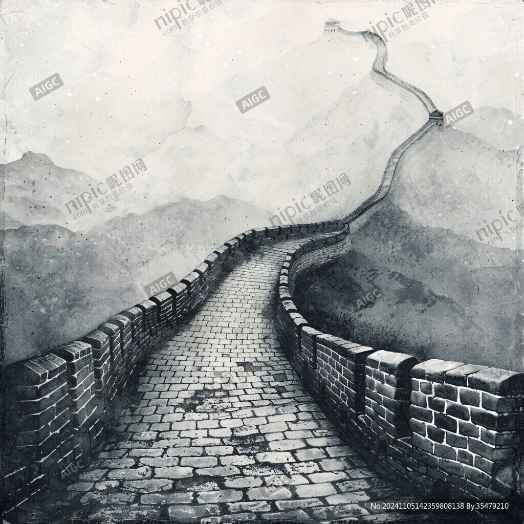 長(zhǎng)城水彩