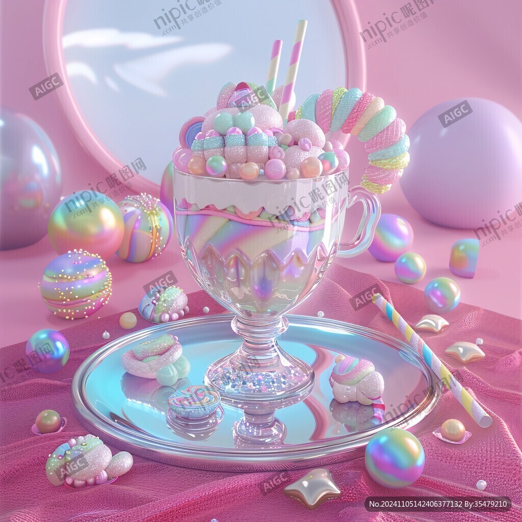 糖果風插畫