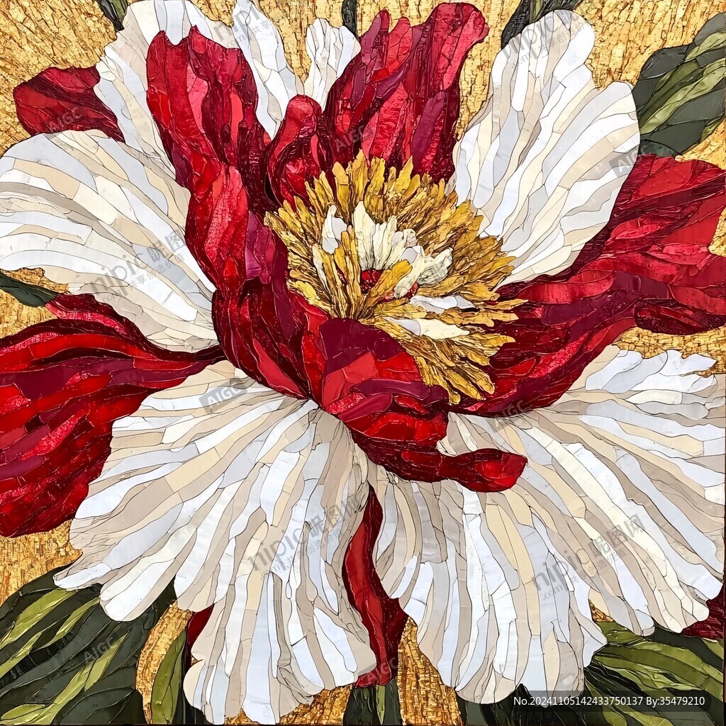 百菊?qǐng)D漆畫