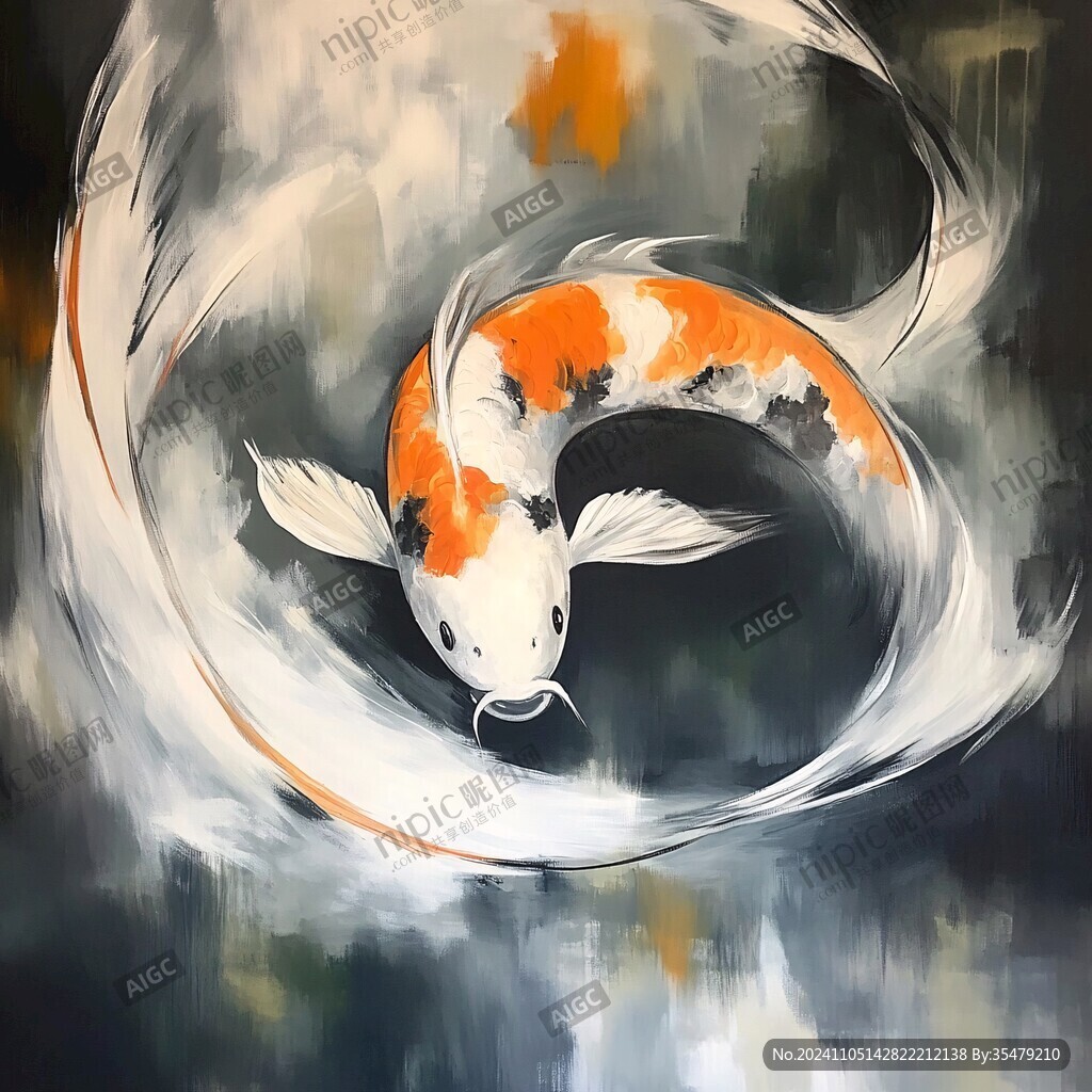 插畫錦鯉